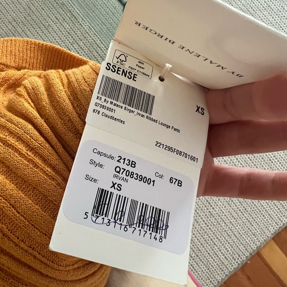 Irvan Ribbed Knit Wide Leg Lounge Pants by Malene Birger XS - Picture 6 of 7